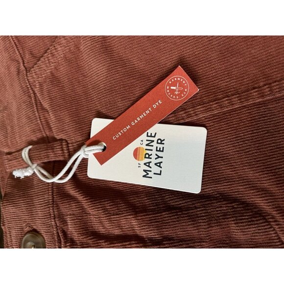 NWT Men's Marine Layer Archive Dominic Cord Shorts Sz 34 Mahogany Red $88 - Picture 2 of 8